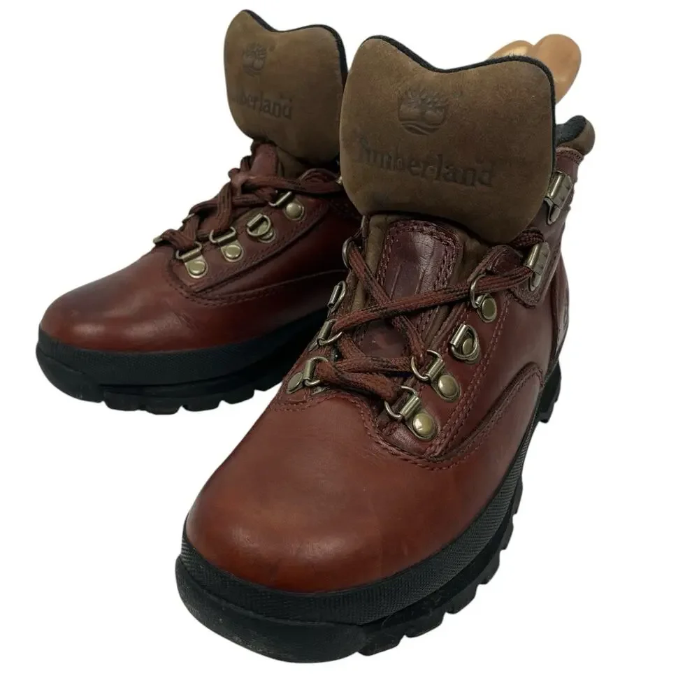 Timberland Euro Hiker 95363 Kids 6.5M Brown Leather Boots Vintage Hiking